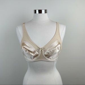 Vintage Vanity Fair Beige Tan Nude Bra Women 34C Made In USA